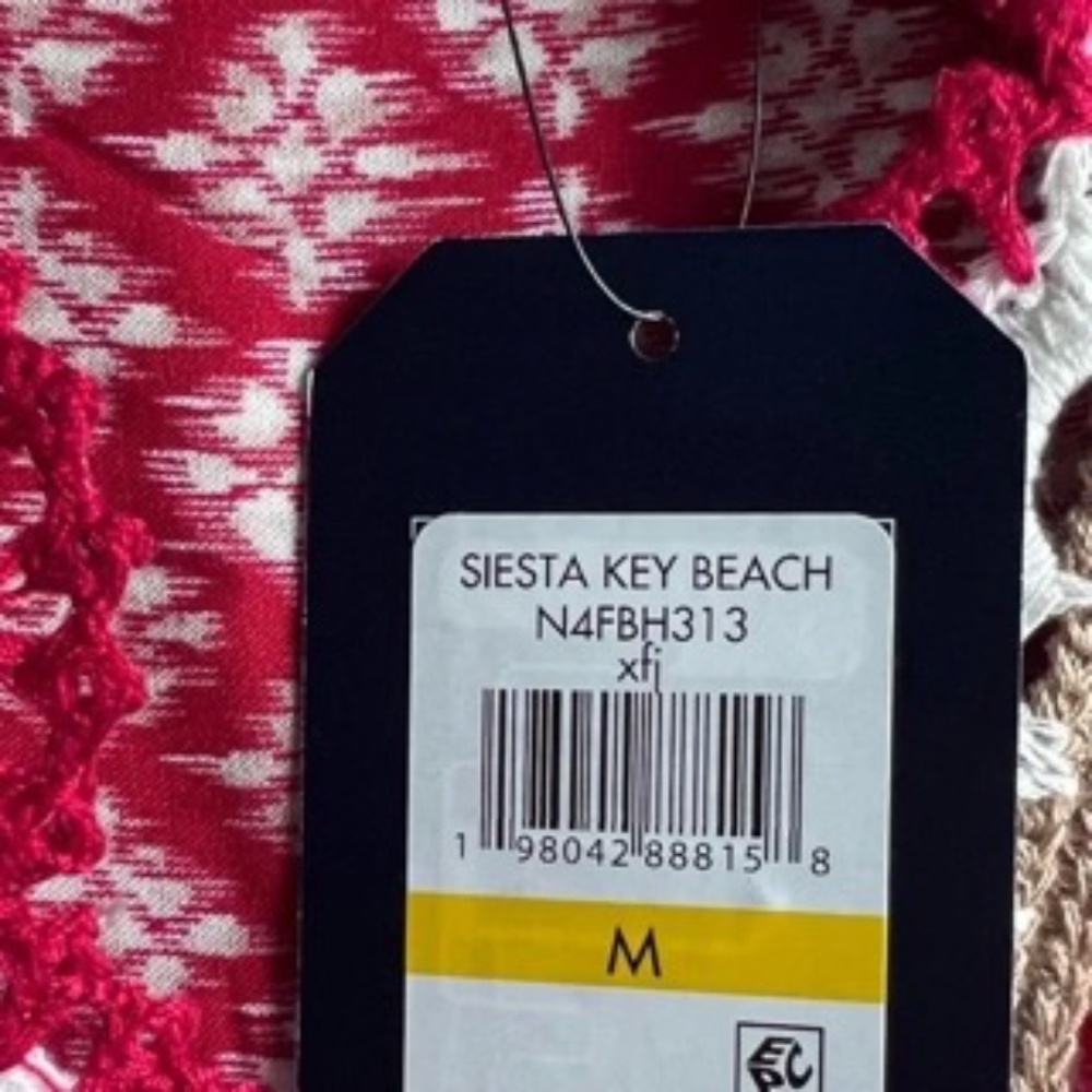 NWT nautical Jeans Co. V-neck crochet shift dress size Medium - Picture 7 of 7